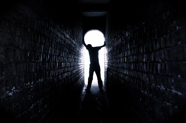 Man in Tunnel