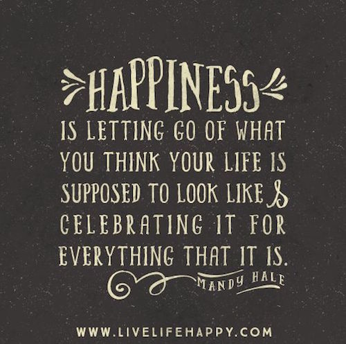 Happiness is letting go