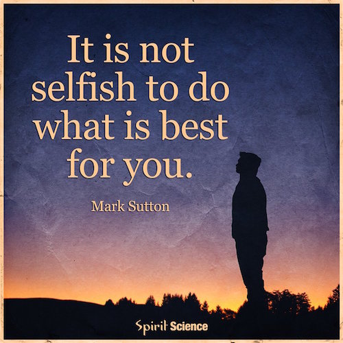 It's Not Selfish