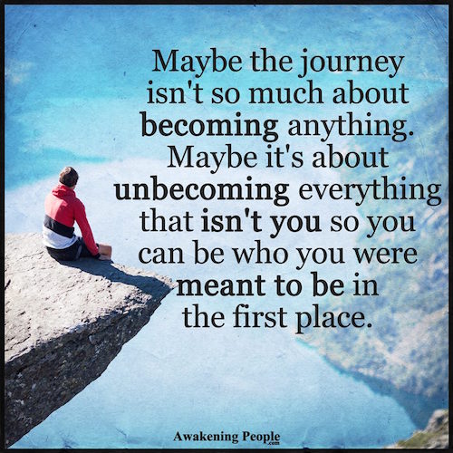 The journey of unbecoming