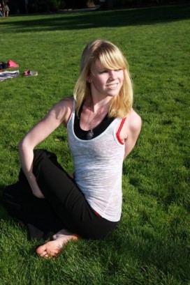 Tiny Buddha Founder Lori Deschene Yoga Pose