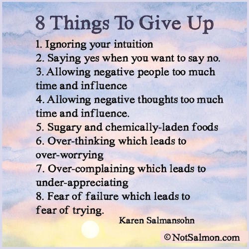 8 Things to Give Up