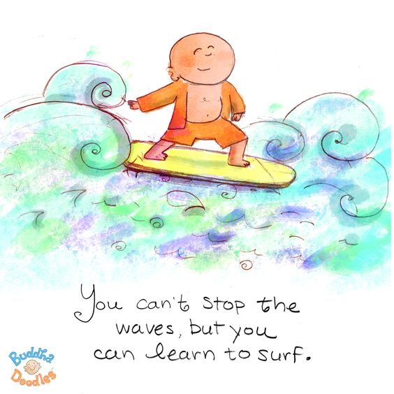 Buddha Doodles You can learn to surf