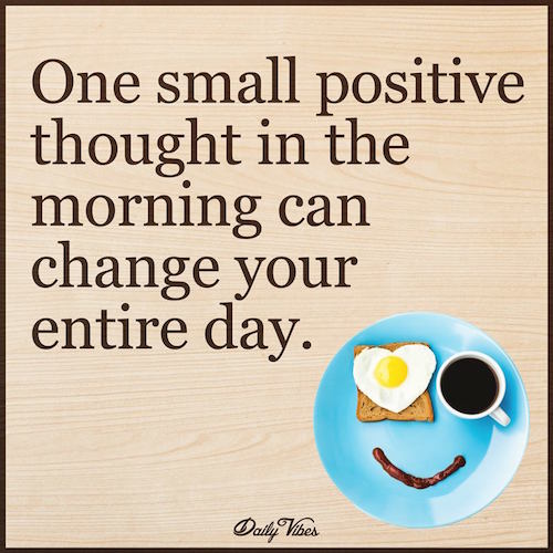 One small positive thought