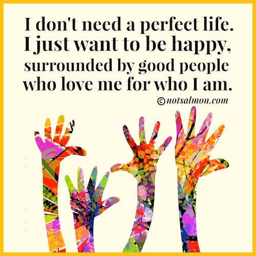 I don't need a perfect life