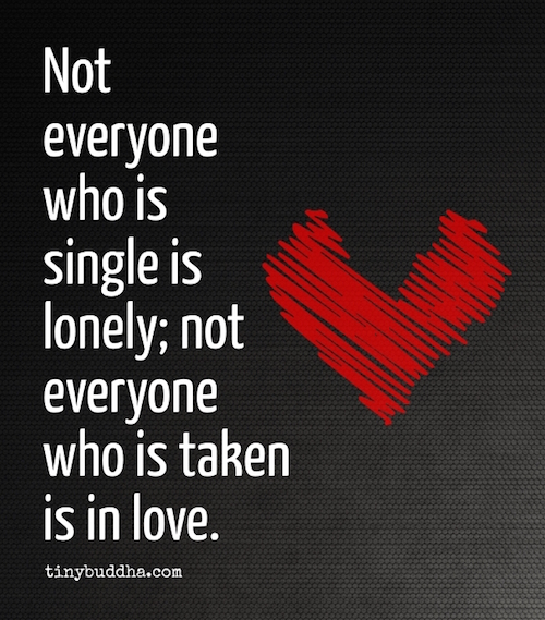 Not everyone who is single is lonely