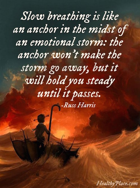 Slow breathing is like an anchor