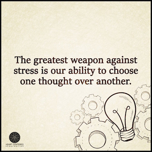 The greatest weapon against stress