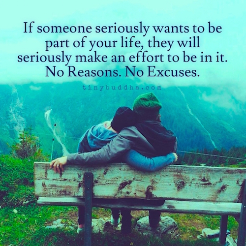 If someone seriously wants to be part of your life