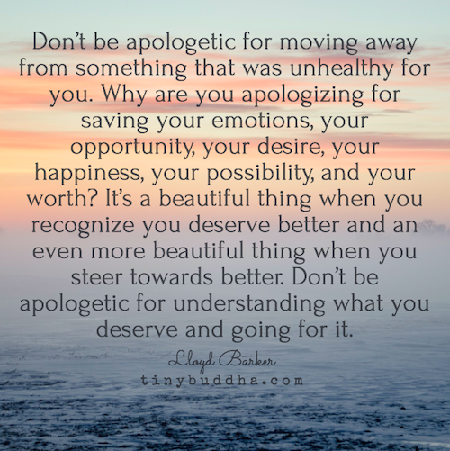 Dont be apologetic