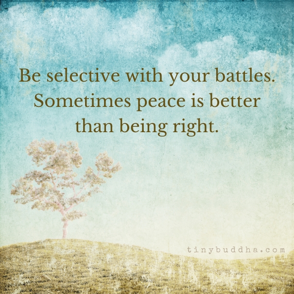 Peace is better than being right