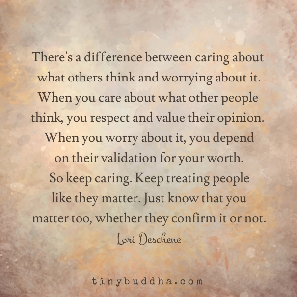 Caring vs worrying
