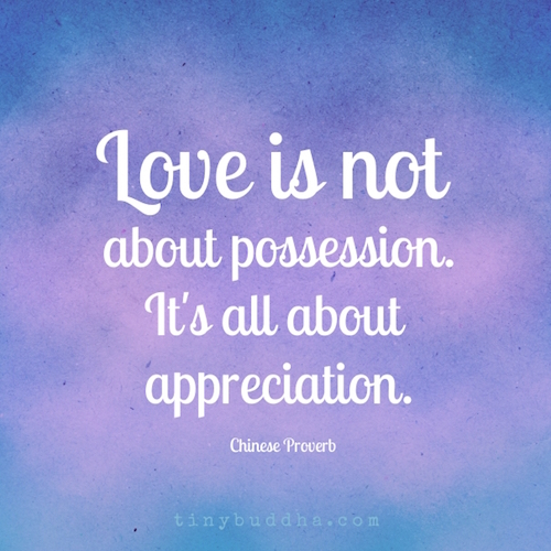 Love is not about possession