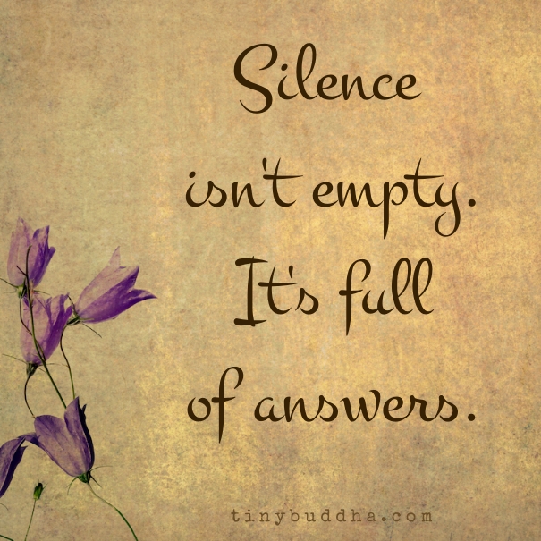Silence isn't empty