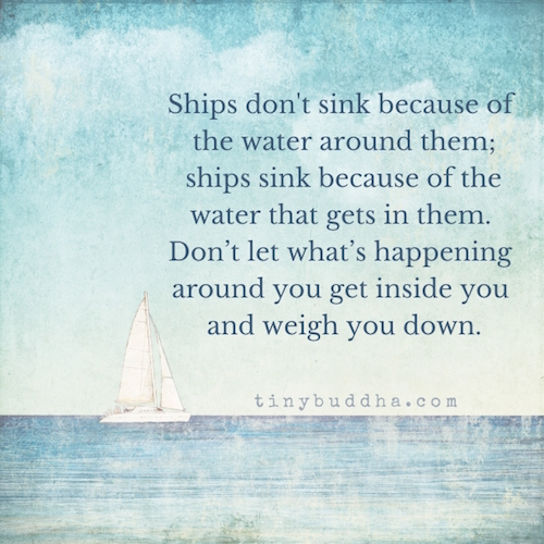 Ships don't sink