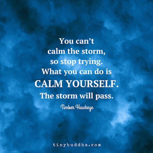 You cant calm the storm