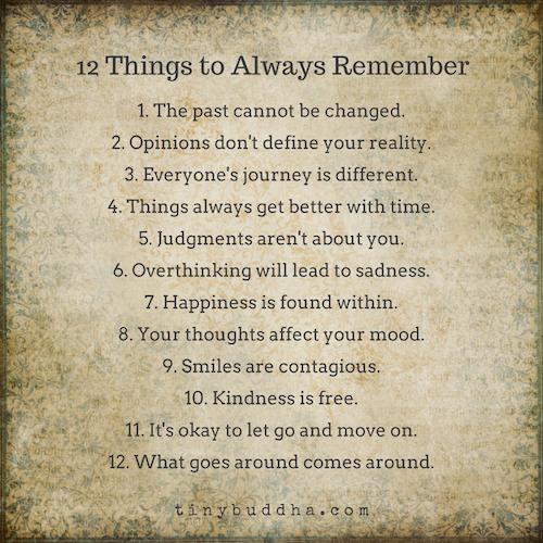 12 Things to Always Remember