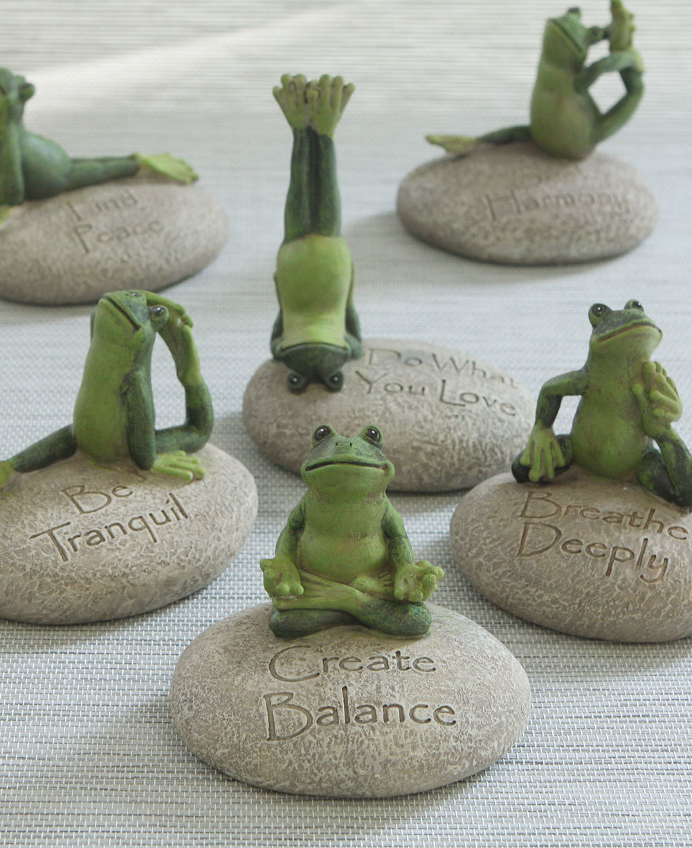 Figurines de grenouille de yoga