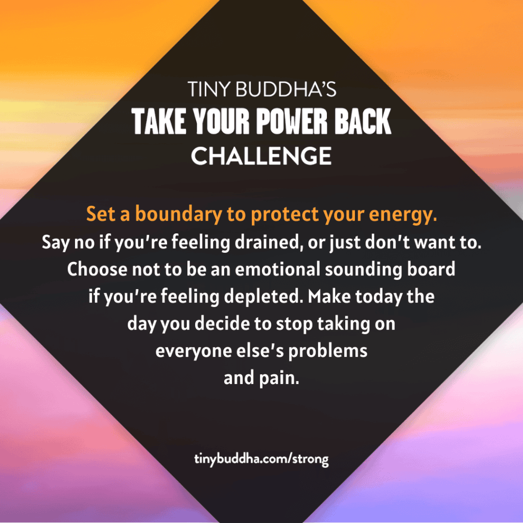 Take Your Power Back Challenge: Set a Boundary to Protect Your Energy ...