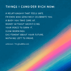 Things I Consider Rich Now